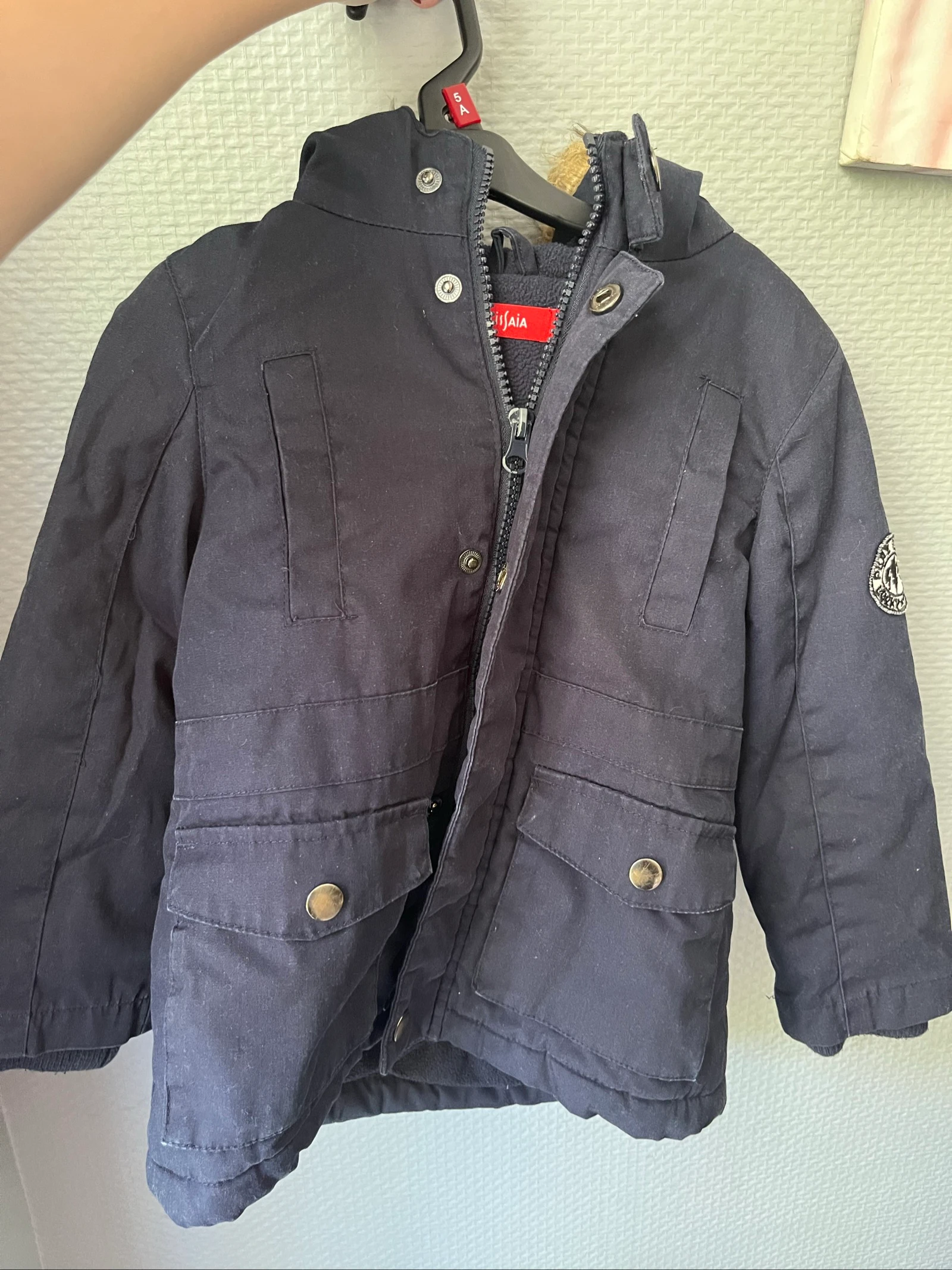 Parka doudoune bleu marine Tissaia 3 ans (3A) - Doublée polaire 
